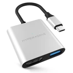 USB Hub HyperDrive 6-in-1 USB-C Hub 4K HDMI Output (HY-HD259A-SILVER) strieborný USB hub • 6 v 1 • pripojenie cez USB-C