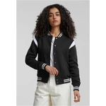 Dámská inset College Sweat Jacket blk/wht