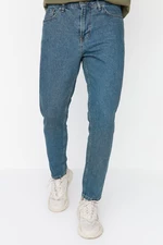 Trendyol Navy Green Old Look Relax Fit Boyfriend Jeans Denim Trousers