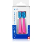 Curaprox Travel Set 2-pack cestovní set náhradní hlavice Pink (Blue) 2 ks