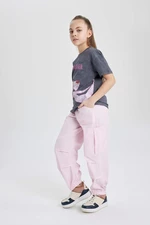 DEFACTO Girl Parachute Cargo Cotton Trousers