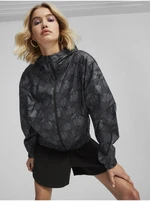 Šedá dámska ľahká vzorovaná bunda Puma Blossom AOP Windbreaker