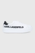 Kožené boty Karl Lagerfeld MAXI KUP černá barva, KL52225