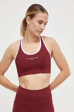 Sportovní podprsenka Tommy Hilfiger vínová barva, WW0WW41081