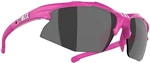 Bliz Hybrid Small 52808-41 Matt Pink/Smoke w Silver Mirror plus Spare Lens Orange And Clear Occhiali da ciclismo