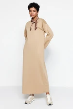 Trendyol Beige Oversize Knitted Dress