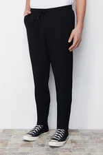 Trendyol Black Elastic Waist Slim Fit Woven Trousers