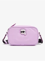 Light purple women's crossbody bag KARL LAGERFELD Ikonik 2.0 - Women