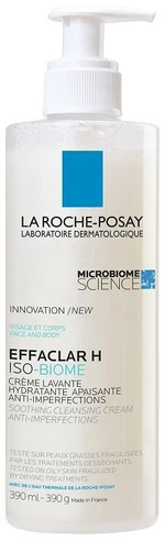 LA ROCHE-POSAY Effaclar H Iso-Biome Zklidňující čisticí krém proti nedokonalostem 390 ml