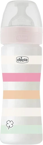 Chicco Láhev kojenecká Well-being silikon děvče 250 ml