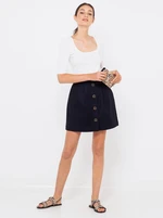 Black skirt with flax admixture CAMAIEU - Women