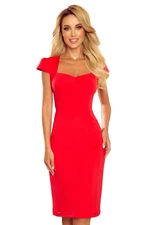 Women's midi dress with a neckline Numoco