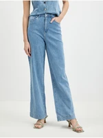 Light blue women's wide jeans AWARE by VERO MODA Rebecca - Women's