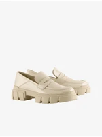 Cream women's moccasins on platform Högl Vince - Women's