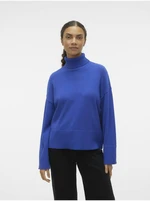 Blue women's turtleneck AWARE by VERO MODA Gisela - Women