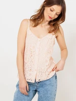 Light pink top with lace CAMAIEU - Women