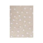 Beżowy bawełniany dywan dziecięcy tkany ręcznie odpowiedni do prania 120x160 cm Polka Dots Beige – Lorena Canals