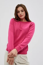 Sweatshirt with a neckline on the back