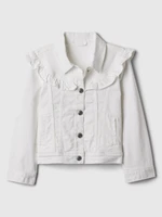 GAP Kids' Denim Jacket with Ruffles - Girls