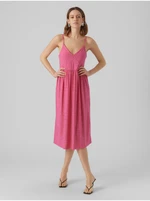 Women's pink patterned dress VERO MODA Camil - Women