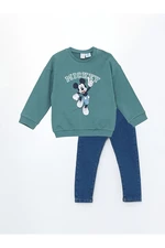 LC Waikiki Crew Neck Long Sleeve Baby Boy Sweatshirt and Tracksuit Bottom 2-Piece Set