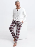 Pyjamas Sensis Paul Interlock/Flannel Christmas M-XL men's cream 001