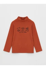 LC Waikiki Turtleneck Long Sleeve Embroidery Detail Baby Boy T-Shirt