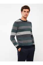 LC Waikiki Crew Neck Long Sleeve Striped Men's Knitwear Sweater