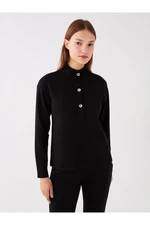 LC Waikiki Stand Collar Plain Long Sleeve Women's Sweatshirt