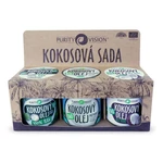 PURITY VISION Kokosová súprava Kokosový olej 3 x 120 ml Darčekové balenie