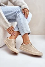 Insulated women's sneakers Big Star beige