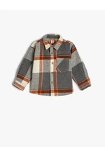 Koton Lumberjack Shirt Long Sleeve Pocket Detail Cotton Blend