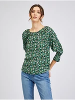 Orsay Green Ladies Patterned Blouse - Women