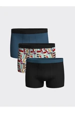 LC Waikiki Standard Mold Flexible Fabric Men's Boxer 3-Piece