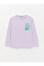 LC Waikiki Crew Neck Printed Long Sleeve Girls' T-Shirt