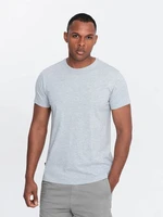 Ombre Men's classic cotton BASIC T-shirt - grey melange