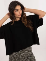 Black short oversize sweater