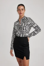 DEFACTO Regular Fit Long Sleeve Patterned Shirt