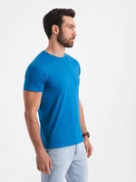 Ombre Men's classic cotton BASIC T-shirt - blue