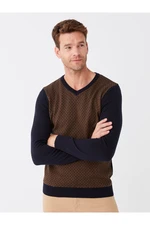 LC Waikiki V-Neck Long Sleeve Men's Knitwear Sweater