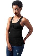 Women's tank top with buttons black