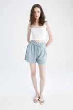 DEFACTO Regular Fit Laced Waist Basic Viscose Shorts