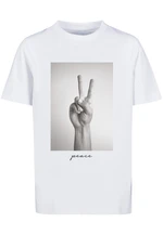 Children's T-shirt with peace sign white