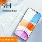 2PCS 9H Tempered Glass Protection Screen Protector Film For IPhone 11 12 15 13 14 Pro Max X XR XS Max 7 8Plus SE 2 SE 3