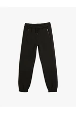 Koton Jogger Sweatpants Zipper Detailed Raised Cotton