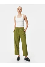 Koton Parachute Trousers with Elastic Waist Pocket Detail