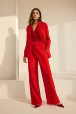 Trendyol Red Wide Leg Woven Trousers