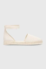 Espadrilky Calvin Klein Jeans ANKLE ESPADRILLE BTW béžová barva, YW0YW01027