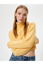 Koton Crop Knitwear Sweater Turtleneck Long Sleeve Acrylic Blend