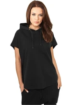 Women's Black Terry Hoody Sleeveless